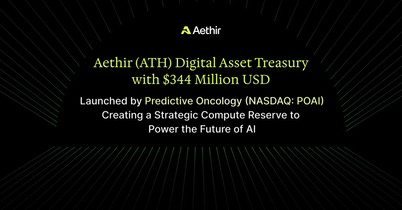 Aethir and Predictive Oncology Unveil Groundbreaking ATH Digital Asset Reserve - Bpay News