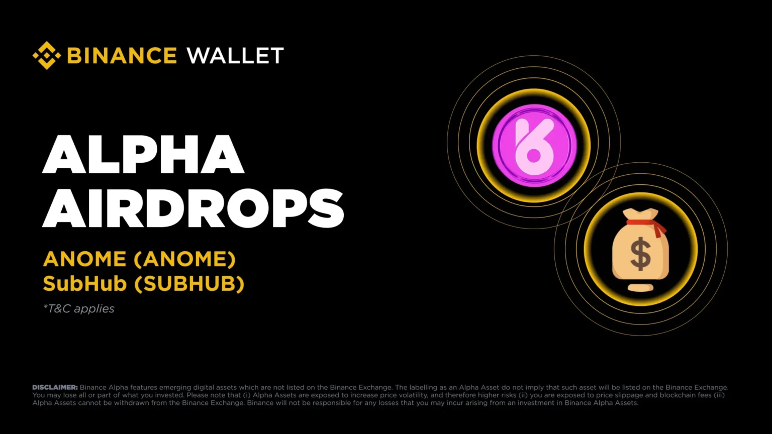Binance alphas subhub airdrop batch 1 earnings reach - Bpay News