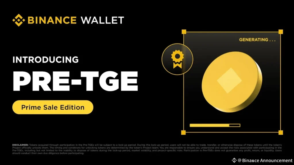 Binance Wallet Phase 2 Prime Sale Pre-TGE Online Momentum