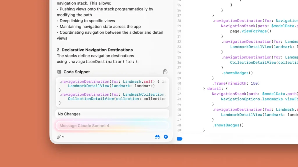 Claude Sonnet 4 Now Available in Xcode 26 for AI Coding Assistance