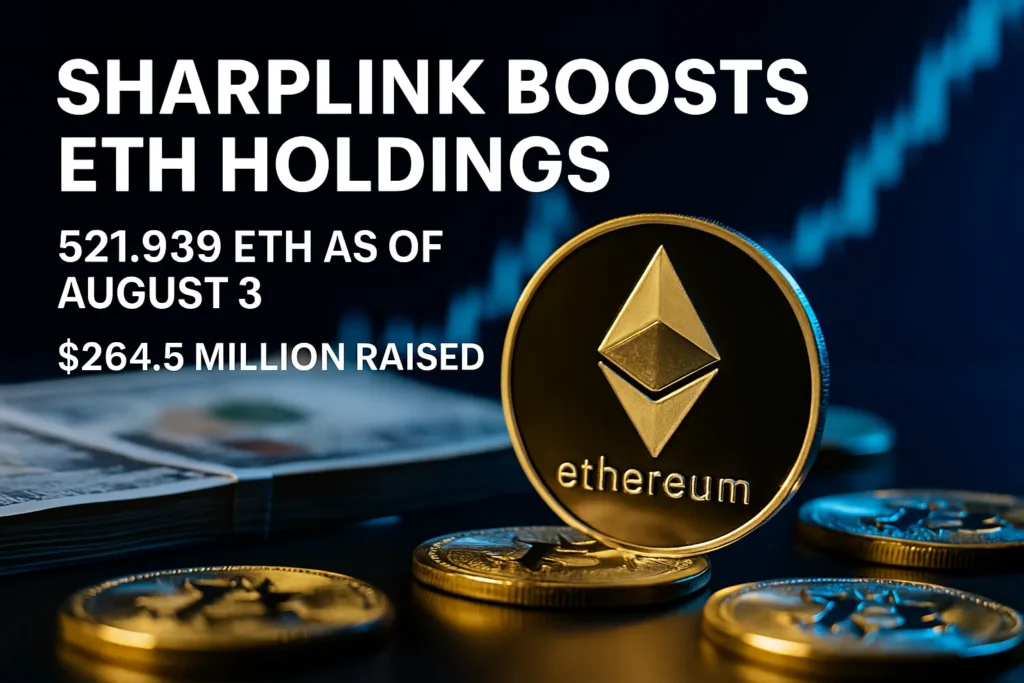 Sharplink Increases Holdings by 19,271 $ETH, Total Reaches 859,000 $E