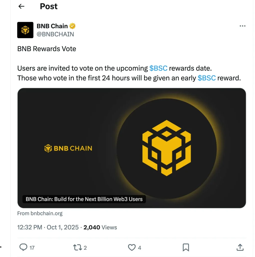 Phishing Scams Surge After $BNB Chain’s Twitter Account Compromised