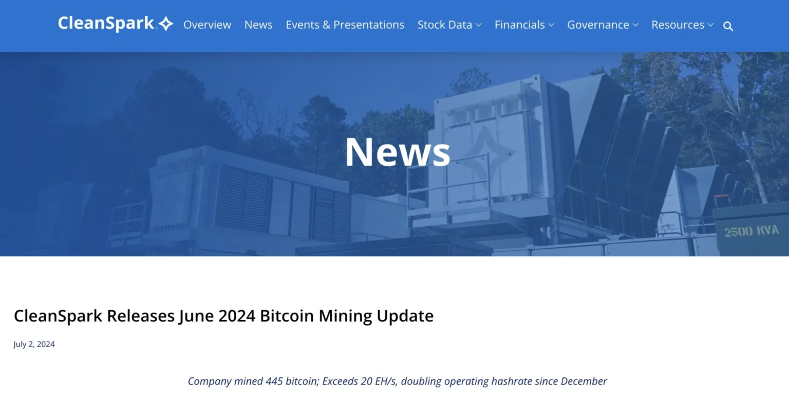 CleanSpark Secures $1.15B Loan at 0% to Withstand Harsh Bitcoin Mining Downturn