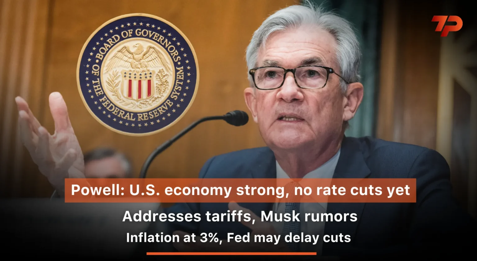 Federal reserve powell u S Economy strong inflation risks persist - Bpay News