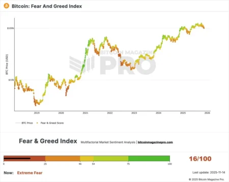 Market Sentiment Remains in Extreme Fear with Fear and Greed Index at