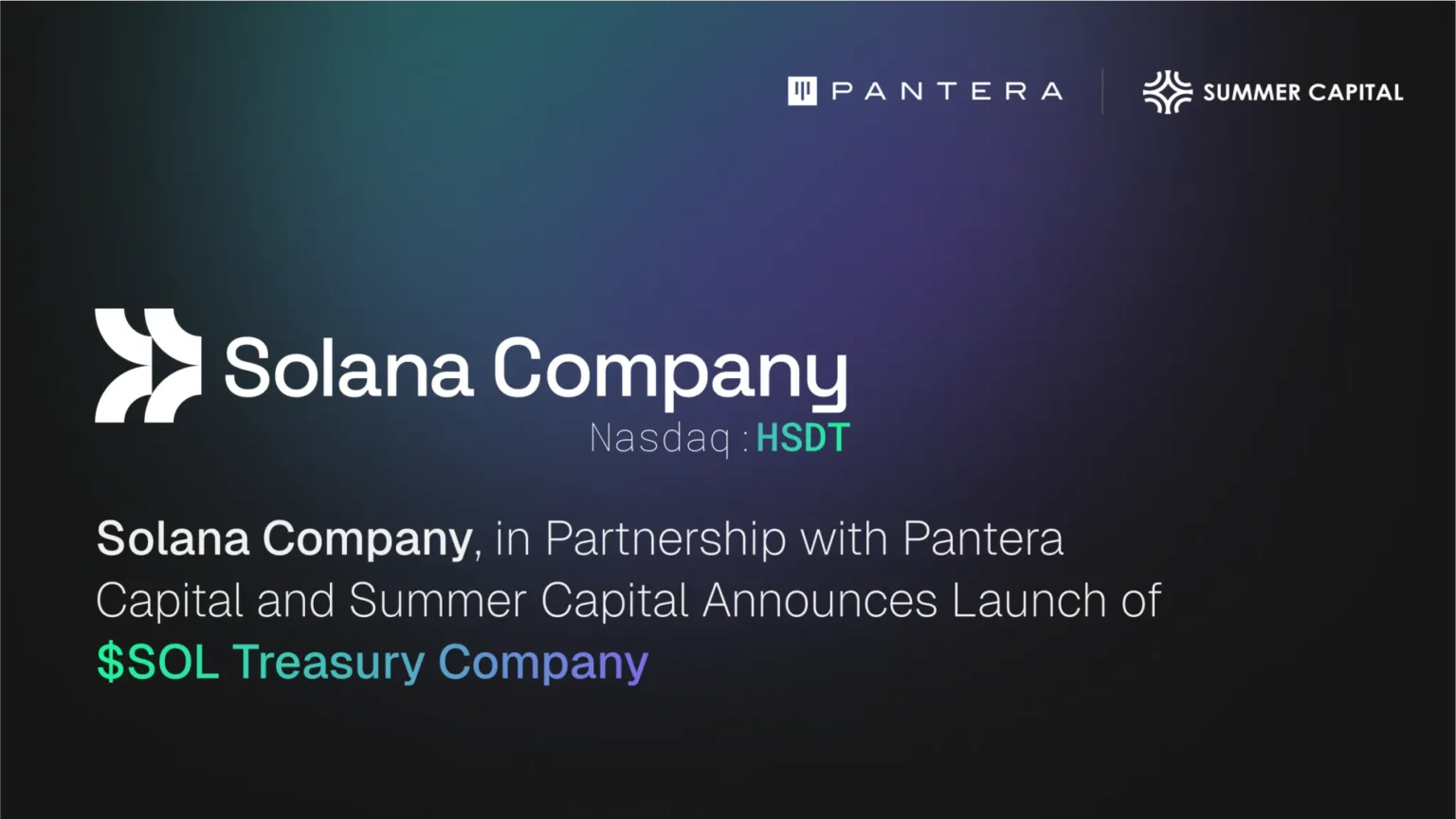 SOL Treasury Company Executives Stock Purchase Announcement SOL Treasury Company Executives Stock Purchase Announcement