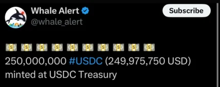 USDC Treasury Mints 500 Million USDC on Solana Blockchain