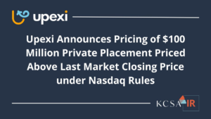 Upexi Private Placement Completes  Million Fundraising