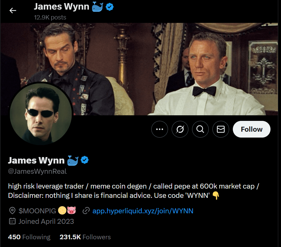 James Wynn’s Unlucky Day: 12 Liquidations in ETH, BTC, and PEPE James Wynn's Unlucky Day: 12 Liquidations in ETH, BTC, and PEPE